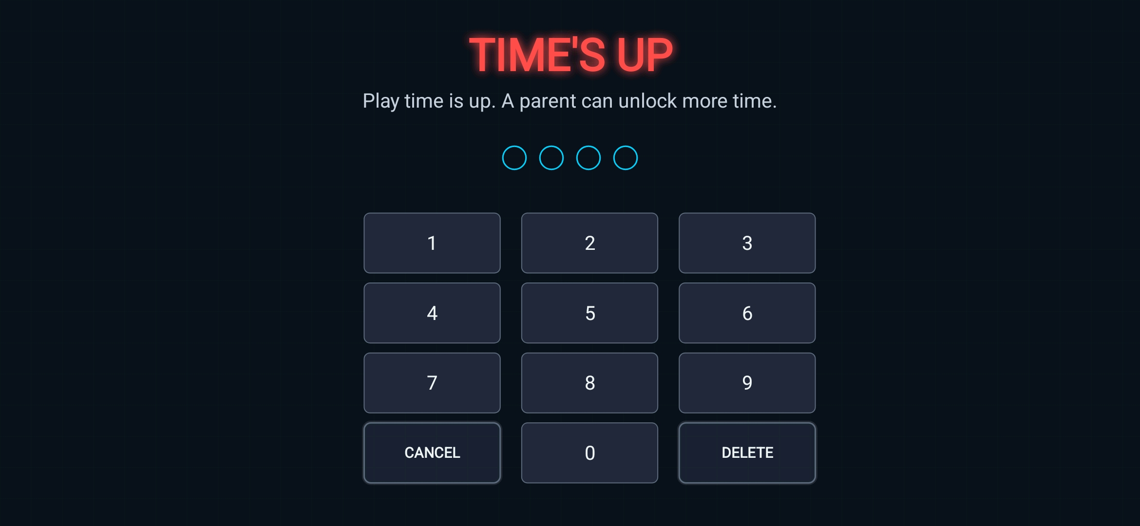 Drone Alert parental controls screen
